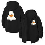 Cute Ghost and Pumpkin Unisex Full-Zip Printed Waterproof Hooded Windbreaker