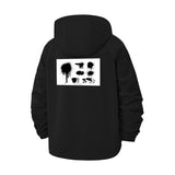 Ink Blot Art Unisex Full-Zip Printed Waterproof Hooded Windbreaker
