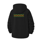 Geometric Tribal Pattern Unisex Full-Zip Printed Waterproof Hooded Windbreaker