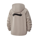 Minimal Unisex Full-Zip Printed Waterproof Hooded Windbreaker