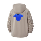 Minimal Shirt Icon Unisex Full-Zip Printed Waterproof Hooded Windbreaker
