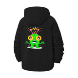 Cartoon Alien Unisex Full-Zip Printed Waterproof Hooded Windbreaker