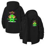 Cartoon Alien Unisex Full-Zip Printed Waterproof Hooded Windbreaker