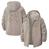 Bullet Holes Diagram Unisex Full-Zip Printed Waterproof Hooded Windbreaker