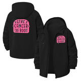 Give Cancer the Boot Unisex Full-Zip Printed Waterproof Hooded Windbreaker