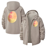 Floral Egg Unisex Full-Zip Printed Waterproof Hooded Windbreaker