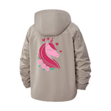 Unicorn Hearts Unisex Full-Zip Printed Waterproof Hooded Windbreaker