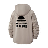 Father's Day Tribute Unisex Full-Zip Printed Waterproof Hooded Windbreaker