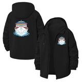Cruise Ship Graphic Unisex Full-Zip Printed Waterproof Hooded Windbreaker