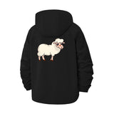 Playful Sheep Unisex Full-Zip Printed Waterproof Hooded Windbreaker