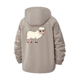 Playful Sheep Unisex Full-Zip Printed Waterproof Hooded Windbreaker