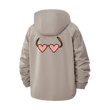 Heart Sunglasses Unisex Full-Zip Printed Waterproof Hooded Windbreaker