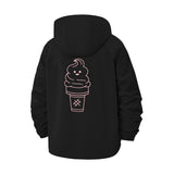 Cute Soft Serve Unisex Full-Zip Printed Waterproof Hooded Windbreaker