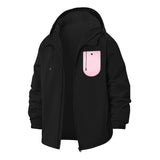 Bubble Motif Unisex Full-Zip Printed Waterproof Hooded Windbreaker