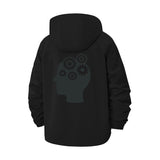 Gears Mind Unisex Full-Zip Printed Waterproof Hooded Windbreaker