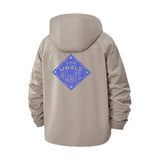 The World Awaits Unisex Full-Zip Printed Waterproof Hooded Windbreaker