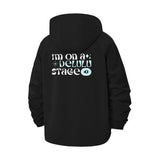 Delulu Stage Typographic Unisex Full-Zip Printed Waterproof Hooded Windbreaker