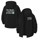 Delulu Stage Typographic Unisex Full-Zip Printed Waterproof Hooded Windbreaker