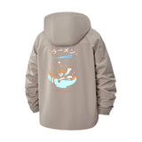 Ramen Bowl Unisex Full-Zip Printed Waterproof Hooded Windbreaker