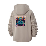 Electronic DJ Anthem Unisex Full-Zip Printed Waterproof Hooded Windbreaker