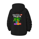 Tropical Holiday Unisex Full-Zip Printed Waterproof Hooded Windbreaker