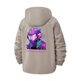Cybernetic Upgrading Reality Unisex Full-Zip Printed Waterproof Hooded Windbreaker