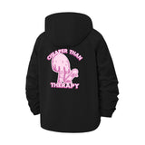 Cheaper Than Therapy Unisex Full-Zip Printed Waterproof Hooded Windbreaker