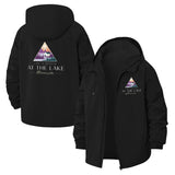 Lake Cabin Escape Unisex Full-Zip Printed Waterproof Hooded Windbreaker