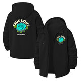 True Love Rose Unisex Full-Zip Printed Waterproof Hooded Windbreaker