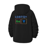 Periodic Table Pride Unisex Full-Zip Printed Waterproof Hooded Windbreaker