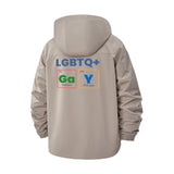 Periodic Table Pride Unisex Full-Zip Printed Waterproof Hooded Windbreaker