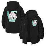 Cyberpunk Manga Unisex Full-Zip Printed Waterproof Hooded Windbreaker