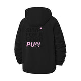 Pun Lover Unisex Full-Zip Printed Waterproof Hooded Windbreaker