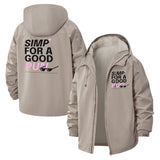 Pun Lover Unisex Full-Zip Printed Waterproof Hooded Windbreaker