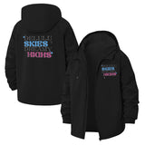 Dreamy Typographic Unisex Full-Zip Printed Waterproof Hooded Windbreaker