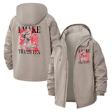 Make Trouble Statue Unisex Full-Zip Printed Waterproof Hooded Windbreaker