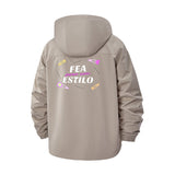 Fea Pero Con Estilo Unisex Full-Zip Printed Waterproof Hooded Windbreaker