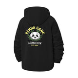 Panda Face Unisex Full-Zip Printed Waterproof Hooded Windbreaker