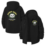 Panda Face Unisex Full-Zip Printed Waterproof Hooded Windbreaker