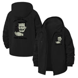 Cute Frankenstein Illustration Unisex Full-Zip Printed Waterproof Hooded Windbreaker
