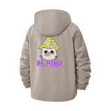 Whimsical Mushroom Motif Unisex Full-Zip Printed Waterproof Hooded Windbreaker