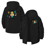 Retro Cartoon Character Unisex Full-Zip Printed Waterproof Hooded Windbreaker