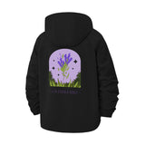 Lavender Botanical Unisex Full-Zip Printed Waterproof Hooded Windbreaker