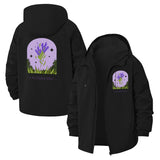 Lavender Botanical Unisex Full-Zip Printed Waterproof Hooded Windbreaker