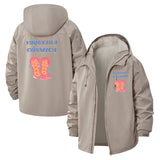 Cosmic Cowgirl Boots Unisex Full-Zip Printed Waterproof Hooded Windbreaker