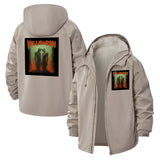 Halloween Horror Unisex Full-Zip Printed Waterproof Hooded Windbreaker