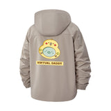 Virtual Pet Meme Unisex Full-Zip Printed Waterproof Hooded Windbreaker