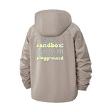 Reality Is a Sandbox Delulu Is My Playground Unisex Full-Zip Printed Waterproof Hooded Windbreaker