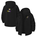 Pride Pronoun Unisex Full-Zip Printed Waterproof Hooded Windbreaker
