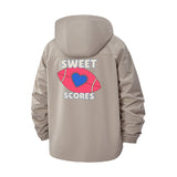 Sweet Scores Unisex Full-Zip Printed Waterproof Hooded Windbreaker